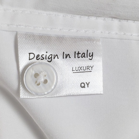 Alimens & Gentle Men's White  Button Up Shirt Large Long Sleeve NWTG - Picture 8 of 10